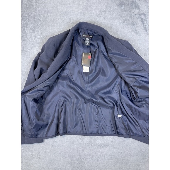 New York & Company Blazer Womens 14 Blue Navy Long Sleeve Double Button NWT - Picture 8 of 12